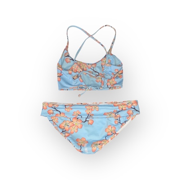 new Submarine ❤︎ Highs + Lows Print Bikini Set ❤︎ Cherry Blossom on Baby Blue - Picture 4 of 16